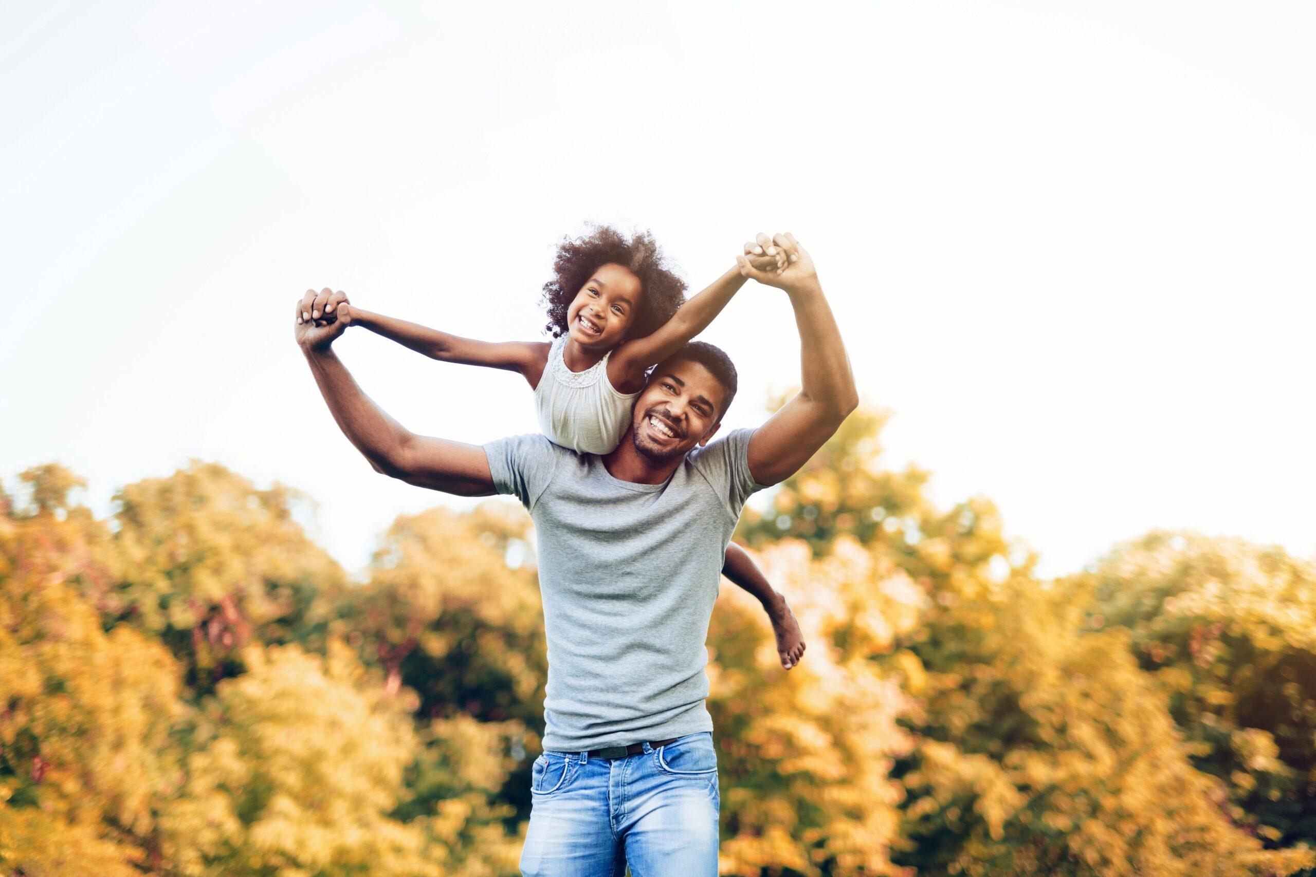 father and child in the nature